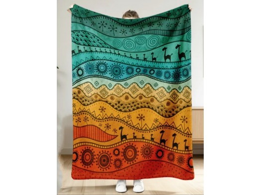 Koc Safari 150x200 cm – Stylowy i Miękki Koc Dekoracyjny