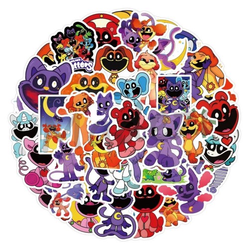 Naklejki CATNAP CAT NAP NAKLEJKI WLEPY Smiling Critters Poppy Playtime Naklejki CATNAP CAT NAP NAKLEJKI WLEPY Smiling Critters Poppy Playtime