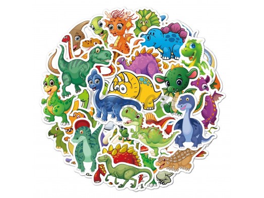 DINOZAURY DINO Naklejki na walizkę STICKER MIX