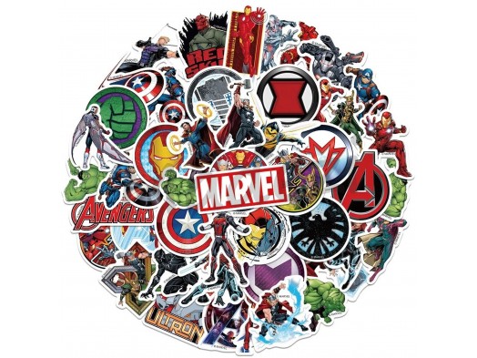 MARVEL Bohaterowie Naklejki STICKER MIX