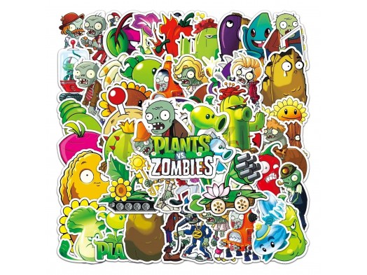 Naklejki Plants VS Zombies Rośliny kontra zombies STICKER MIX