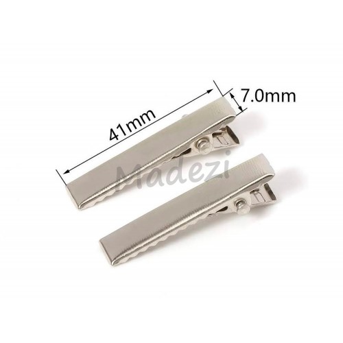 Baza Spinka do włosów płaska z ząbkami długość 41mm 40mm KROKODYLEK Baza Spinka do włosów płaska z ząbkami długość 41mm 40mm KROKODYLEK