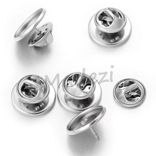 Baza przypinki na kaboszon 12 mm Platyna Baza przypinki na kaboszon 12 mm Platyna