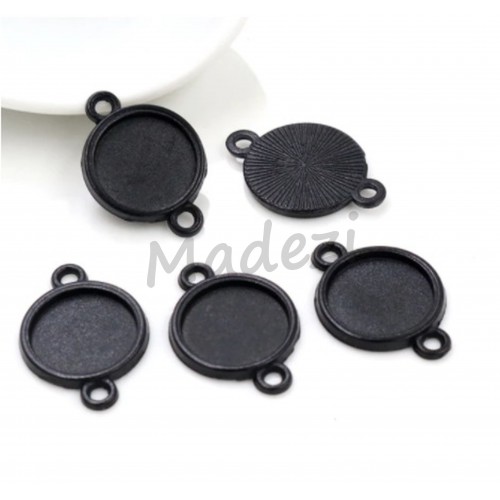 Zawieszka łącznik baza pod kaboszon 12 mm okrągła Czarny Zawieszka łącznik baza pod kaboszon 12 mm okrągła Czarny